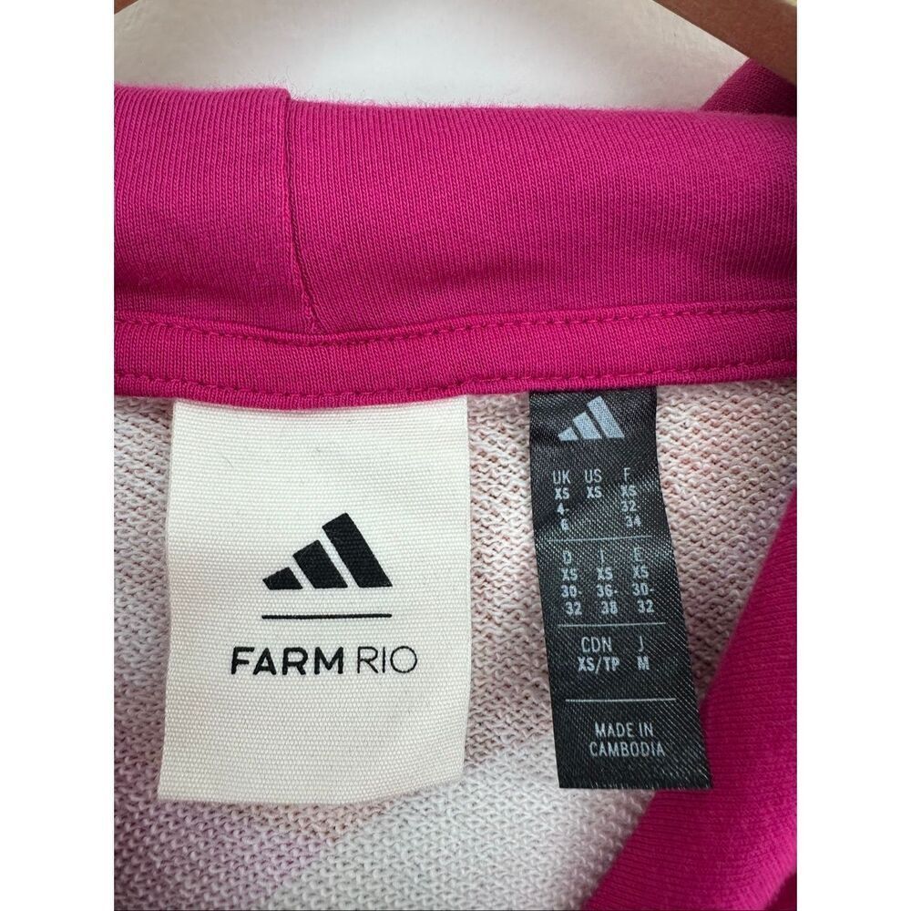 Adidas Farm Rio Women’s Birds of Paradise Bright Magenta Bold Pink Multi Cropped - Picture 6 of 10
